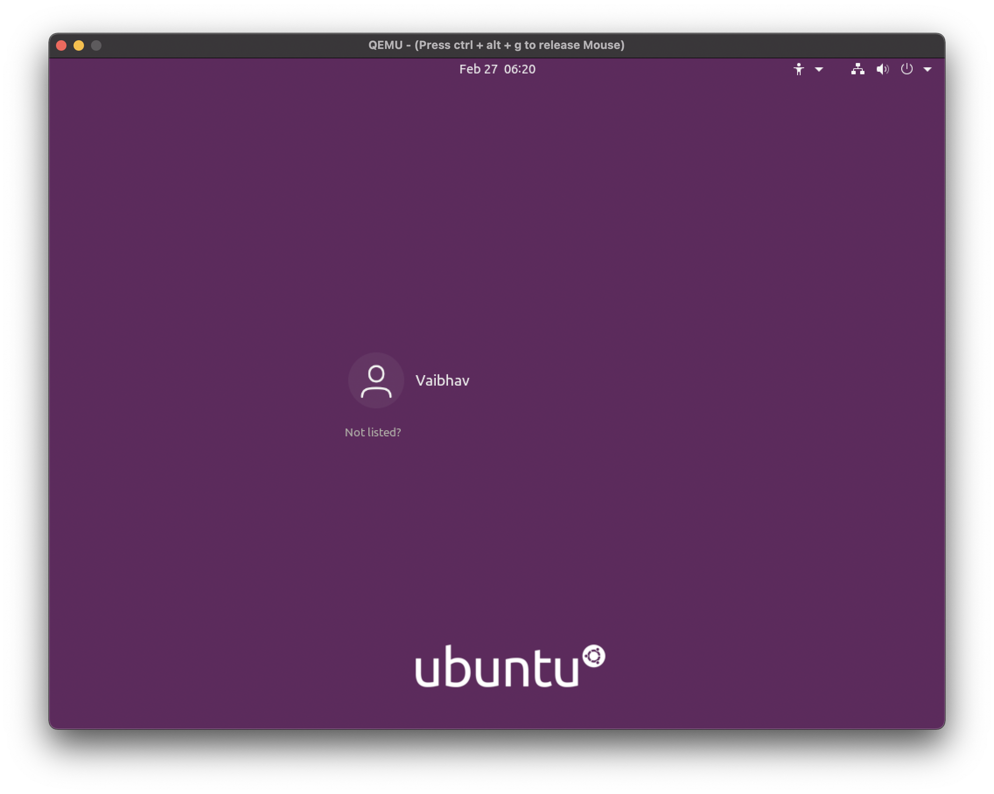 Ubuntu first boot on Apple Silicon M1 via Qemu